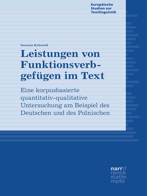 cover image of Leistungen von Funktionsverbgefügen im Text